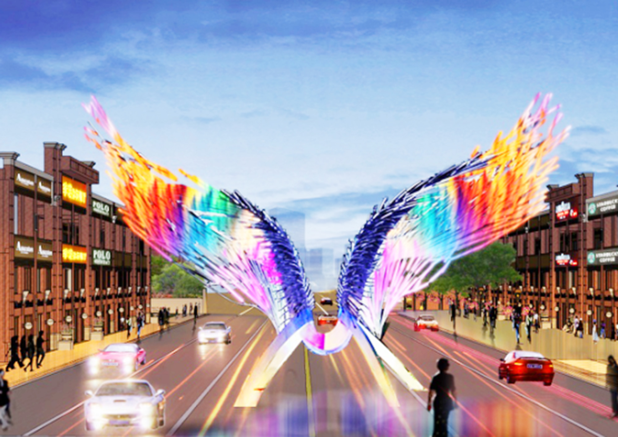 城市地標(biāo)南入口老鷹  工廠